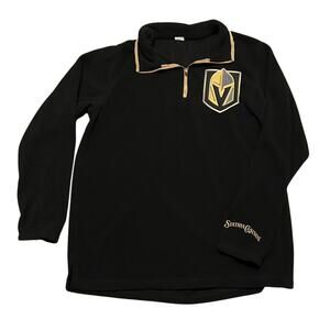 Vegas Golden Knights Size Large Quarter Zip Fleece Pullover Station Casinos